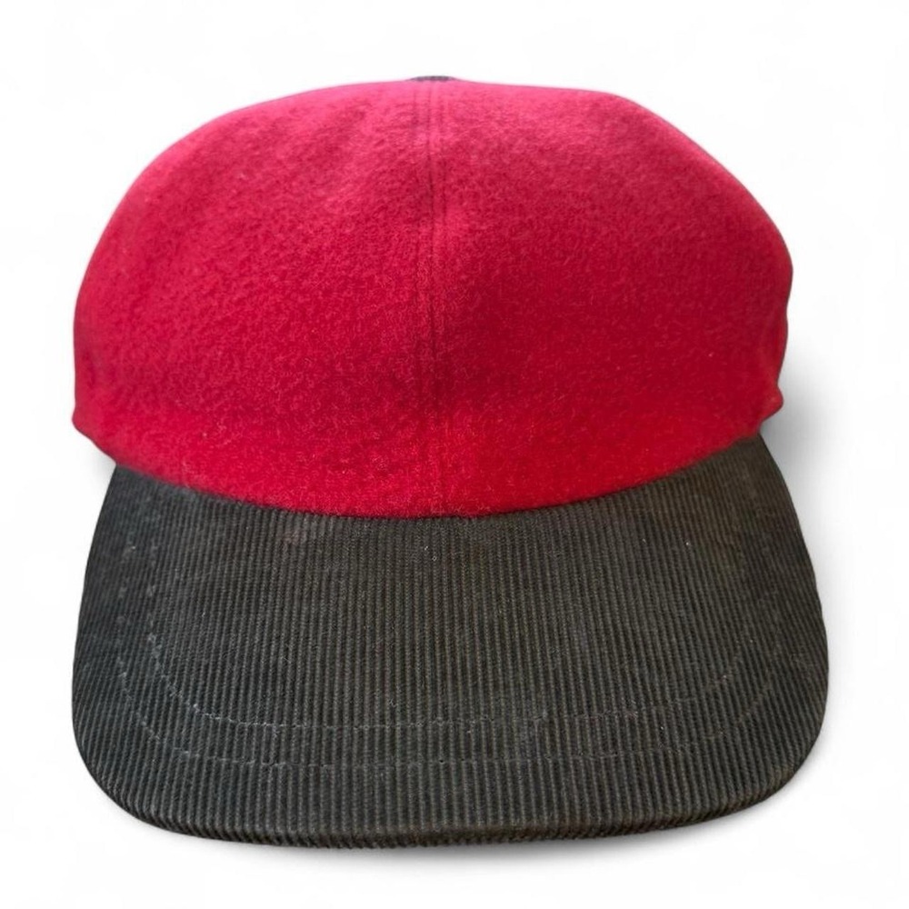Brooks Brothers Wool Cashmere Blend Red Outdoors Cap Corduroy Adult Large Hat